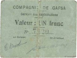 1 Franc TUNISIA  1916 P.-- MB