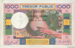 1000 Francs FRENCH AFARS AND ISSAS  1974 P.32 MBC