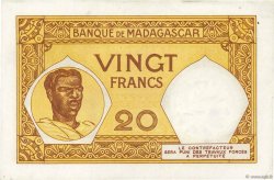 20 Francs MADAGASCAR  1937 P.037 XF-