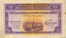 25 Piastres LIBANO  1942 P.036 MBC
