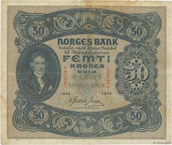 50 Kroner NORVÈGE  1944 P.09d BC a MBC