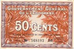 50 Cents INDOCHINE FRANÇAISE  1939 P.087e