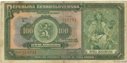 100 Korun TCHÉCOSLOVAQUIE  1920 P.017a
