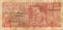 50 Francs RWANDA BURUNDI  1960 P.04 F