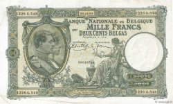 1000 Francs - 200 Belgas BELGIQUE  1939 P.110 SUP