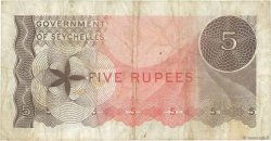 5 Rupees SEYCHELLES  1968 P.14a TB