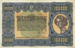 100000 Korona HONGRIE  1923 P.072a TTB
