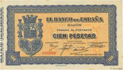 100 Pesetas ESPAGNE Gijon 1937 PS.580 SPL