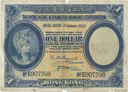1 Dollar HONG KONG  1929 P.172b B+