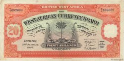 20 Shillings AFRIQUE OCCIDENTALE BRITANNIQUE  1946 P.08b TTB