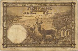 10 Francs CONGO BELGE  1937 P.09 pr.TB