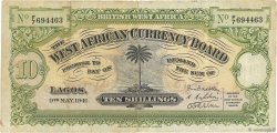 10 Shillings AFRIQUE OCCIDENTALE BRITANNIQUE  1941 P.07b TB+