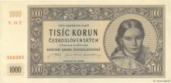 1000 Korun TCHÉCOSLOVAQUIE  1945 P.074d SPL+