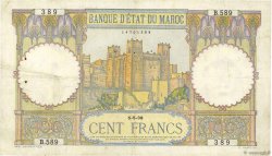 100 Francs MAROC  1938 P.20 pr.TTB