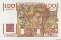 100 Francs JEUNE PAYSAN FRANCE  1952 F.28.31 pr.SPL