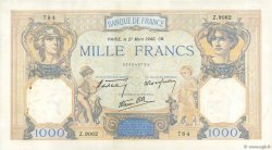 1000 Francs CÉRÈS ET MERCURE type modifié FRANCE  1940 F.38.44
