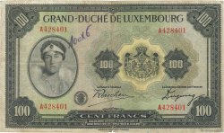 100 Francs LUXEMBURG  1934 P.39a fSS