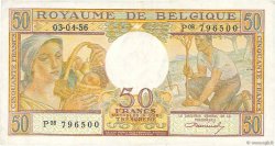50 Francs BELGIEN  1956 P.133b