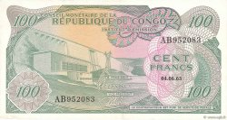 100 Francs CONGO, DEMOCRATIC REPUBLIC  1963 P.001a XF