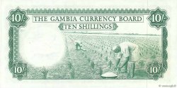 10 Shillings GAMBIA  1965 P.01a UNC-