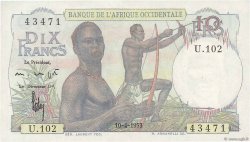 10 Francs FRENCH WEST AFRICA  1953 P.37 EBC
