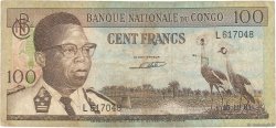 100 Francs REPúBLICA DEMOCRáTICA DEL CONGO  1961 P.006a
