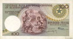 100 Francs BELGISCH-KONGO  1960 P.33b fVZ
