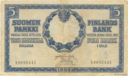 5 Markkaa FINLAND  1909 P.009a F