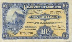 10 Shillings GIBRALTAR  1942 P.14b TB