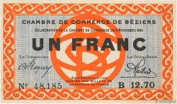 1 Franc FRANCE Regionalismus und verschiedenen Béziers 1914 JP.027.08