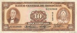 10 Lempiras HONDURAS  1972 P.057 MB