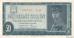 50 Korun TSCHECHOSLOWAKEI  1948 P.066a fST+