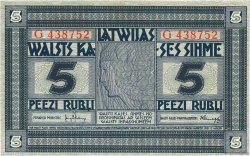 5 Rubli LETTLAND  1919 P.03f fST+