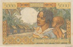 5000 Francs MADAGASCAR  1950 P.049a VF