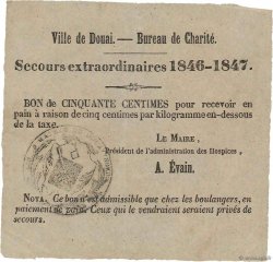 50 Centimes FRANCE regionalism and miscellaneous Douai 1846 