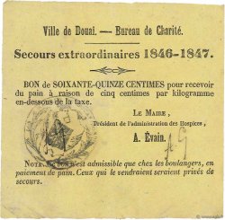 75 Centimes FRANCE regionalism and various Douai 1846  VF