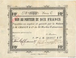10 Francs Annulé FRANCE regionalism and miscellaneous  1914 JPNEC.15.18