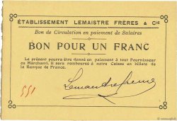 1 Franc FRANCE regionalismo e varie  1914 JPNEC.76.142