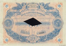 50 Francs Annulé FRANCE Regionalismus und verschiedenen Roanne 1929 