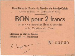 2 Francs FRANCE Regionalismus und verschiedenen Bruay 1945 K.067.02