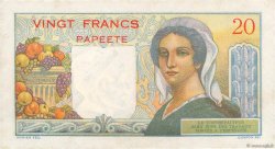 20 Francs TAHITI  1954 P.21b EBC+