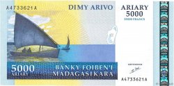 25000 Francs - 5000 Ariary MADAGASCAR  2003 P.084 UNC