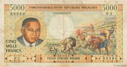 5000 Francs - 1000 Ariary MADAGASCAR  1966 P.060a