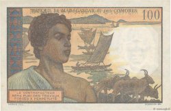 100 Francs - 20 Ariary MADAGASCAR  1961 P.052 AU-