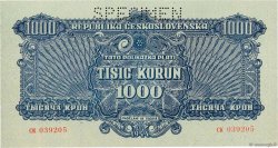 1000 Korun Spécimen TCHÉCOSLOVAQUIE  1944 P.050s SPL+