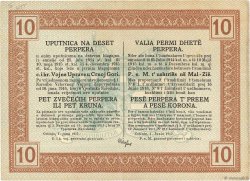 10 Perpera MONTENEGRO  1917 P.M.151 XF+