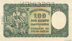100 Korun Spécimen TSCHECHOSLOWAKEI  1945 P.052s fST+