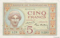 5 Francs MADAGASCAR  1937 P.035
