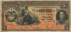 5 Pesos COLOMBIA  1895 P.235 MB