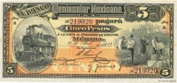 5 Pesos MEXICO Mérida 1914 PS.0465a